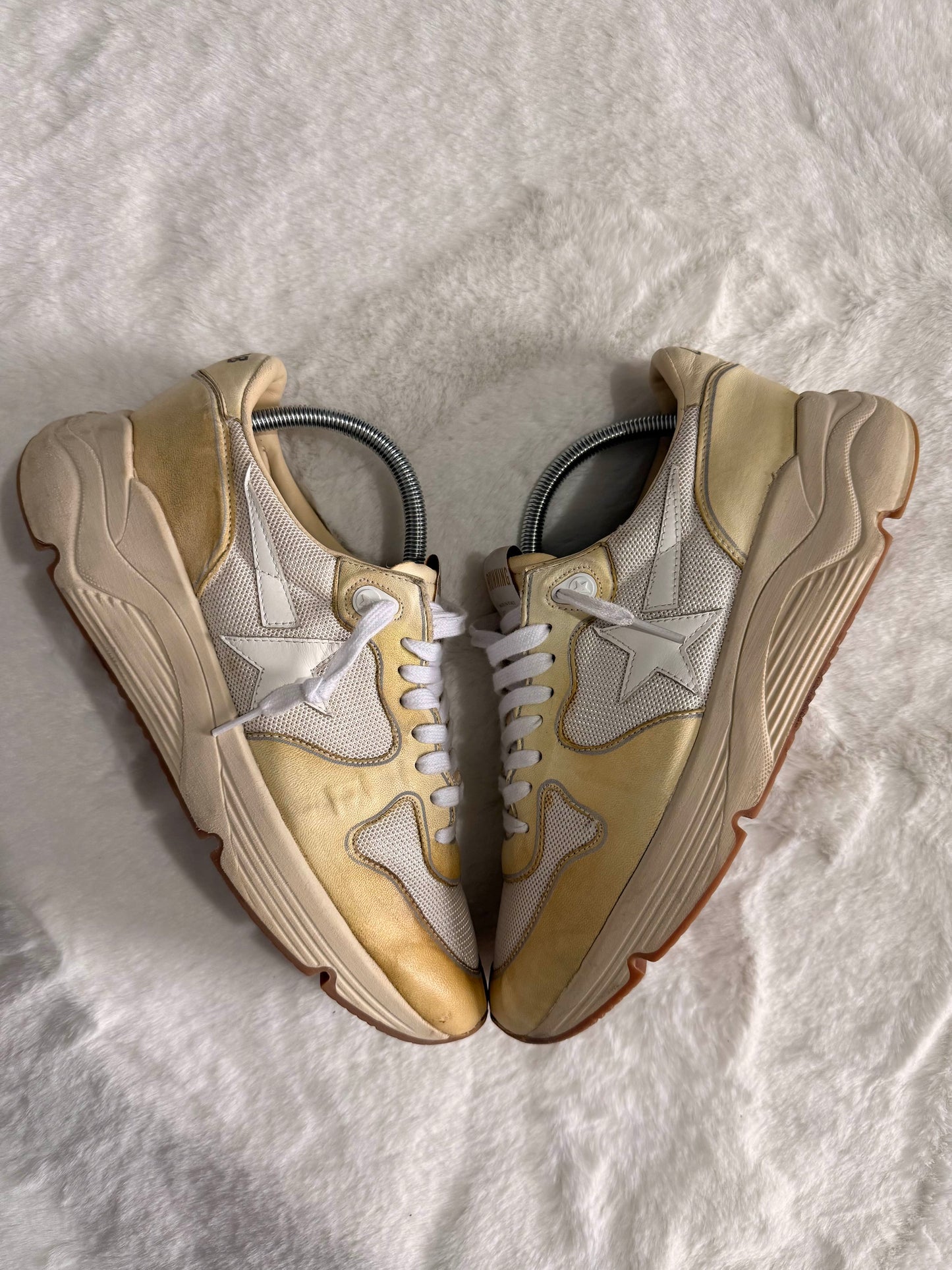 Golden Goose Running Sole Beige Crème