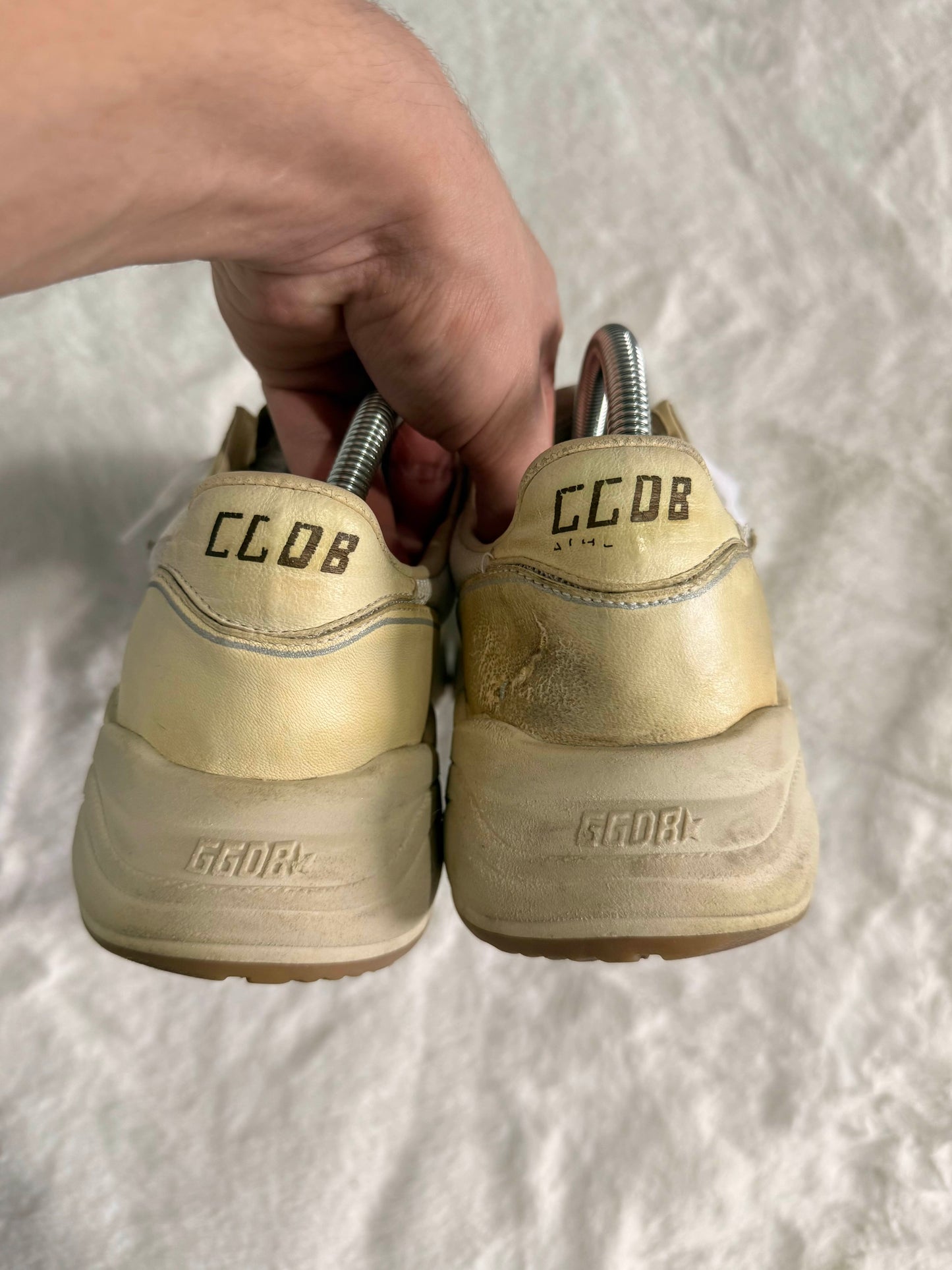 Golden Goose Running Sole Beige Crème