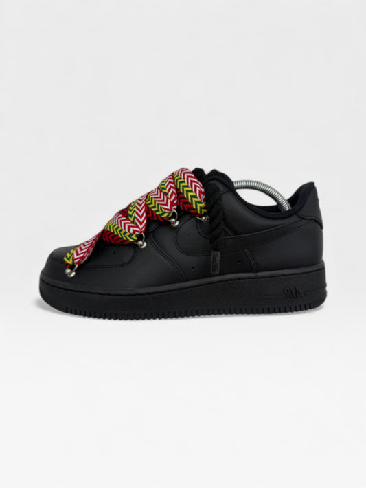 Nike Air Force 1 Triple  Black Lanvin Red
